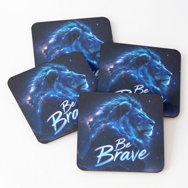 Item preview, Cosmic Galaxy Lion Be Brave Typography Art designed and sold by DignityLab.