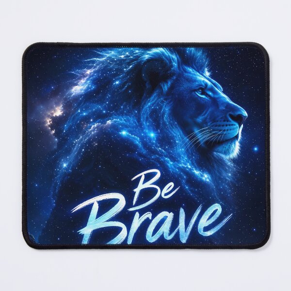 Item preview, Cosmic Galaxy Lion Be Brave Typography Art designed and sold by DignityLab.