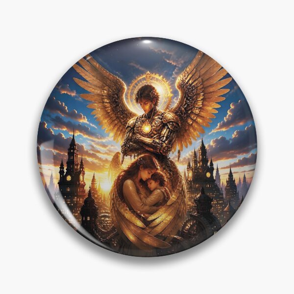 Item preview, Clockwork Angel Guardian in Dawn Light 2 designed and sold by Lucia Amaris Art.