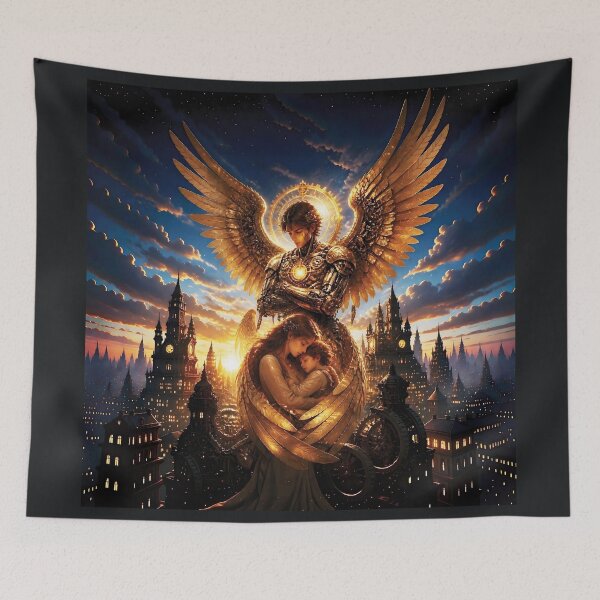 Item preview, Clockwork Angel Guardian in Dawn Light 2 designed and sold by Lucia Amaris Art.