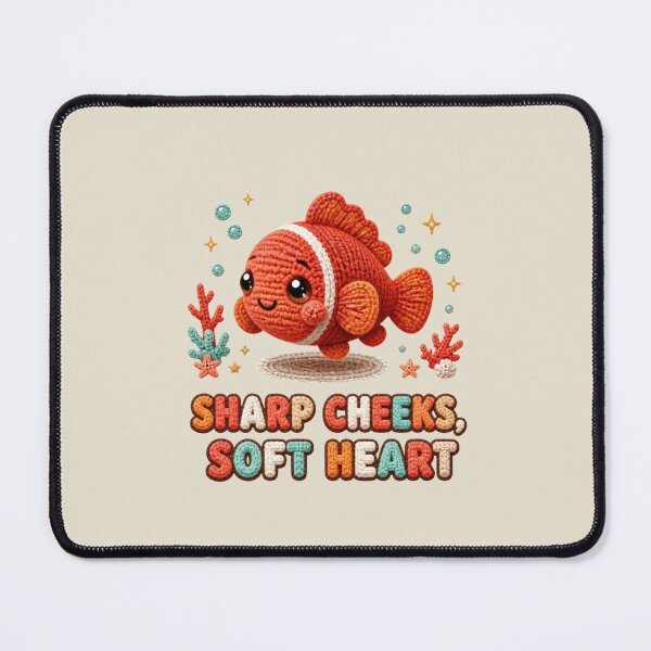 Item preview, Cute Crochet Spine-Cheeked Anemonefish Sharp Cheeks Soft Heart Design designed and sold by Panom Suavichien.