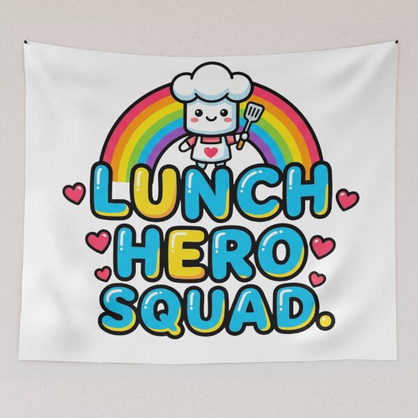 Item preview, lunch hero squad funny cafeteria team design designed and sold by ArtDesignTp.