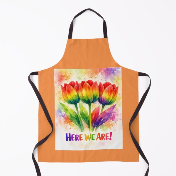 Item preview, 'here we are'quote and colourful mexican tulips designed and sold by wallartofmio.