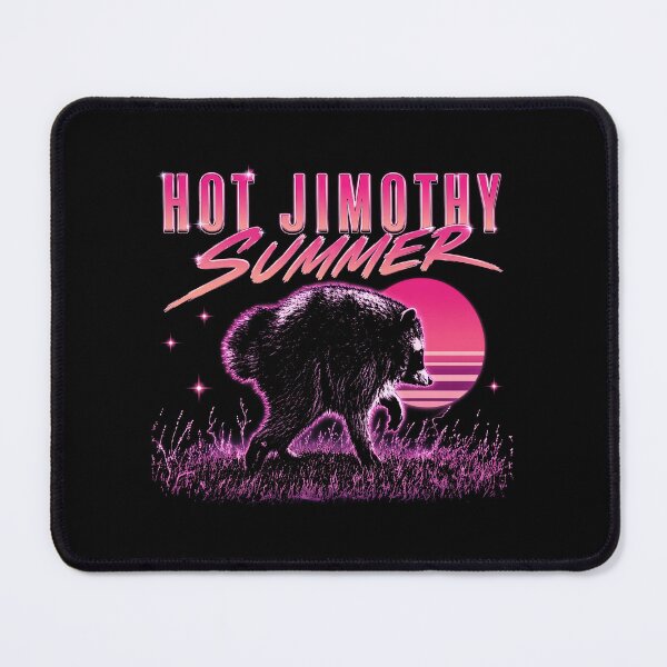 Item preview, Hot Jimothy Summer Synthwave Raccoon designed and sold by queenzoid.