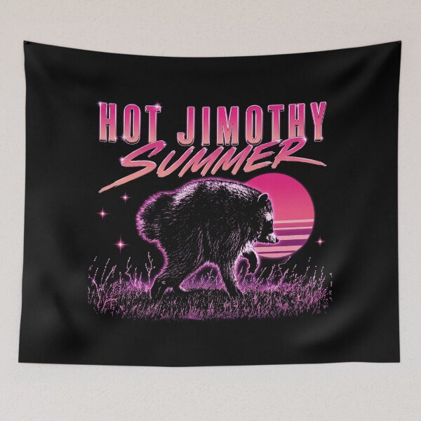 Item preview, Hot Jimothy Summer Synthwave Raccoon designed and sold by queenzoid.