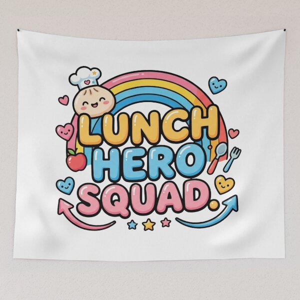 Item preview, funny lunch hero squad school cafeteria gift designed and sold by ArtDesignTp.