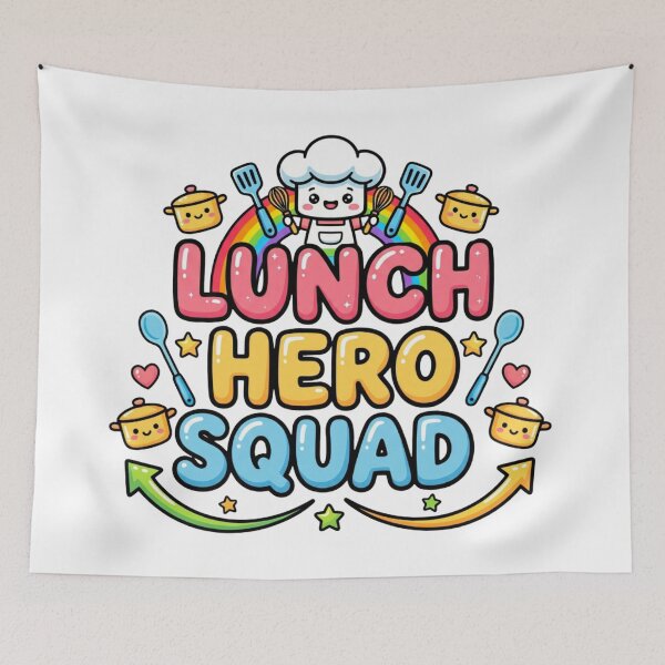 Item preview, cafeteria hero squad funny school lunch staff designed and sold by ArtDesignTp.