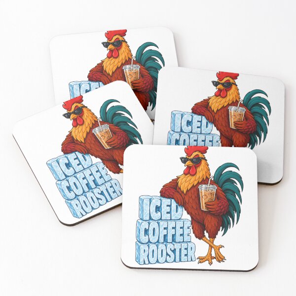 Item preview, Iced Coffee Rooster Cool Sunglasses Funny Illustration designed and sold by GibasVisuals.
