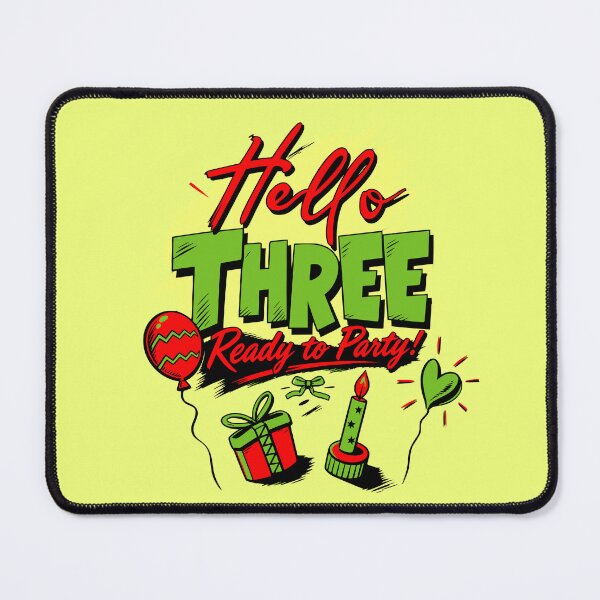 Item preview, Cute Hello Three Ready to Party Birthday Boy Girl Shirt designed and sold by illeN-Art-World.