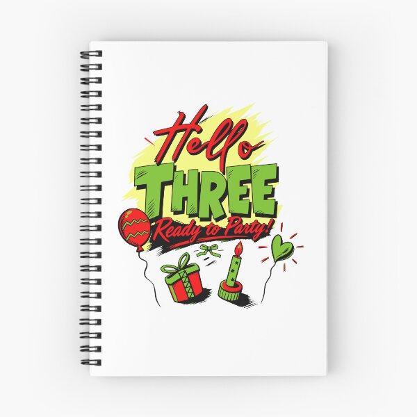 Item preview, Cute Hello Three Ready to Party Birthday Boy Girl Shirt designed and sold by illeN-Art-World.