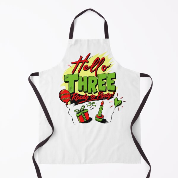 Item preview, Cute Hello Three Ready to Party Birthday Boy Girl Shirt designed and sold by illeN-Art-World.