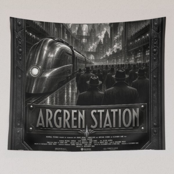 Item preview, Argren Station Within Dystopian Zoltanis Plaza Cityscape Captivating AI Concept Art by Xzendor7 designed and sold by Xzendor7 Digital Art Creations.