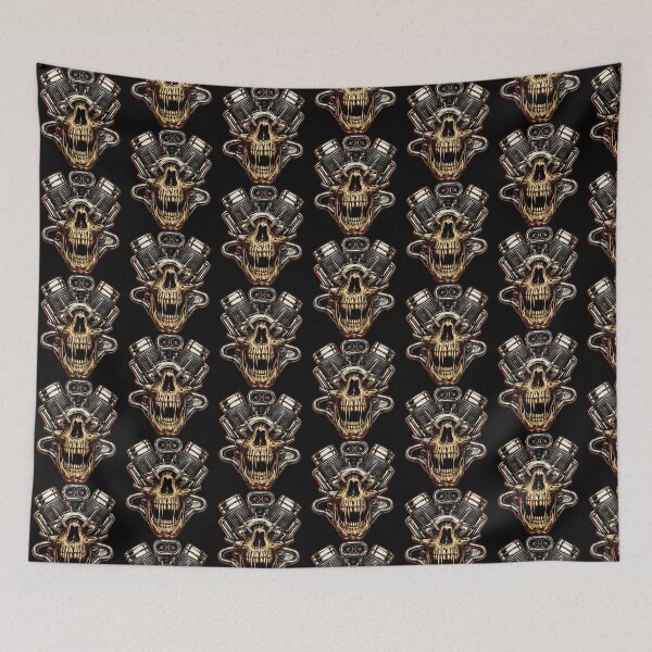 Item preview, V8 Gearhead Skull designed and sold by Roadkill Creations.
