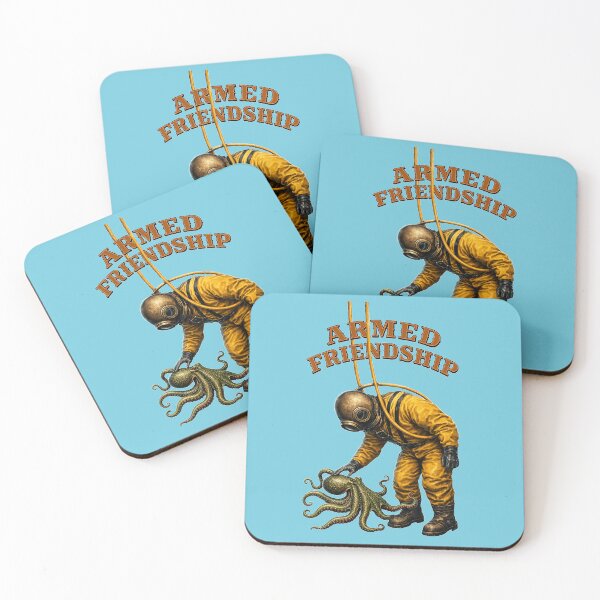 Item preview, Vintage Diver Using a Diving Helmet and Petting a Large Octopus URM designed and sold by urmaddad.
