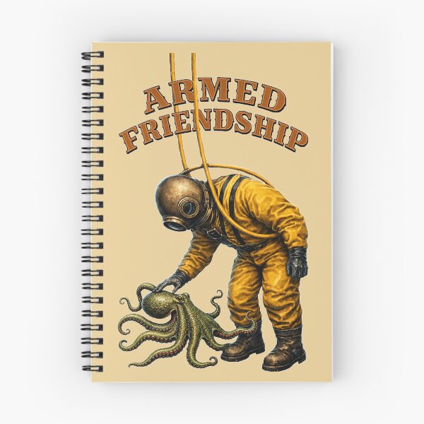 Item preview, Vintage Diver Using a Diving Helmet and Petting a Large Octopus URM designed and sold by urmaddad.
