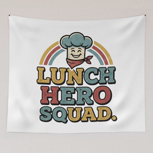 Item preview, school lunch hero squad funny cafeteria crew designed and sold by ArtDesignTp.