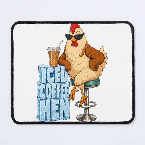Item preview, Iced Coffee Hen Cool Sunglasses Funny Illustration designed and sold by GibasVisuals.