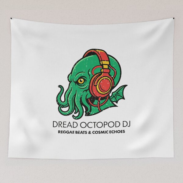 Item preview, Dread Octopod DJ Reggae Cosmic Echoes Art designed and sold by crouchingpixel.