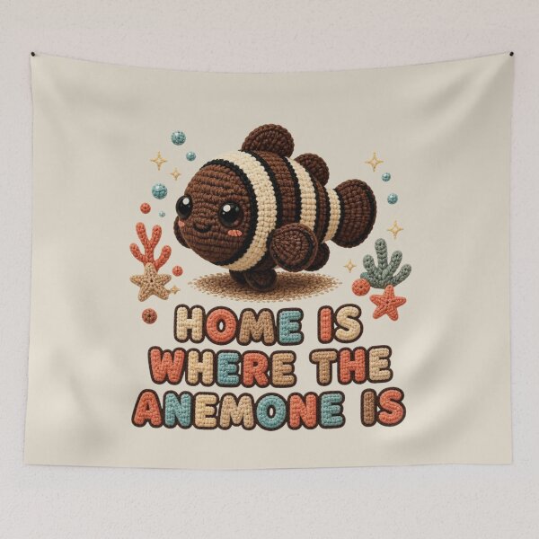 Item preview, Cute Crochet Sebae Clownfish Home Is Where The Anemone Is Design designed and sold by Panom Suavichien.