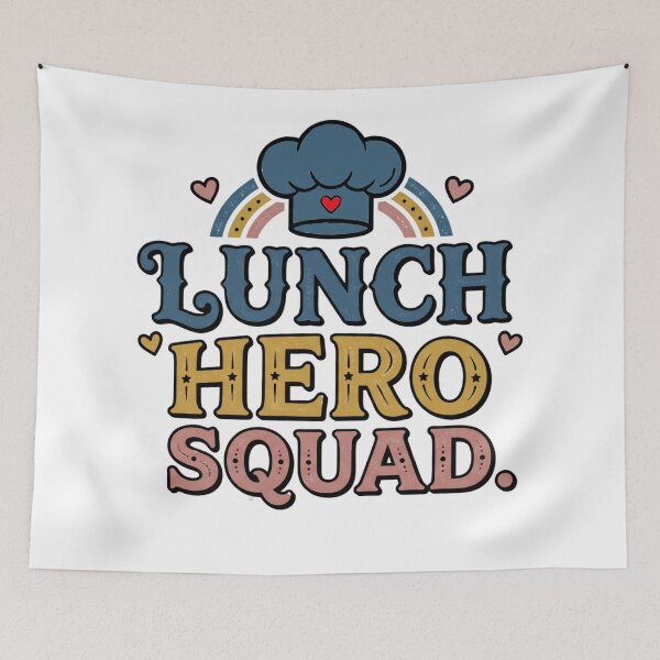 Item preview, school lunch hero squad funny cafeteria crew designed and sold by ArtDesignTp.