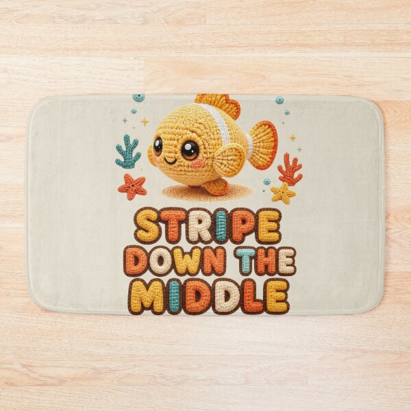 Item preview, Cute Crochet Skunk Clownfish Stripe Down The Middle Design designed and sold by Panom Suavichien.