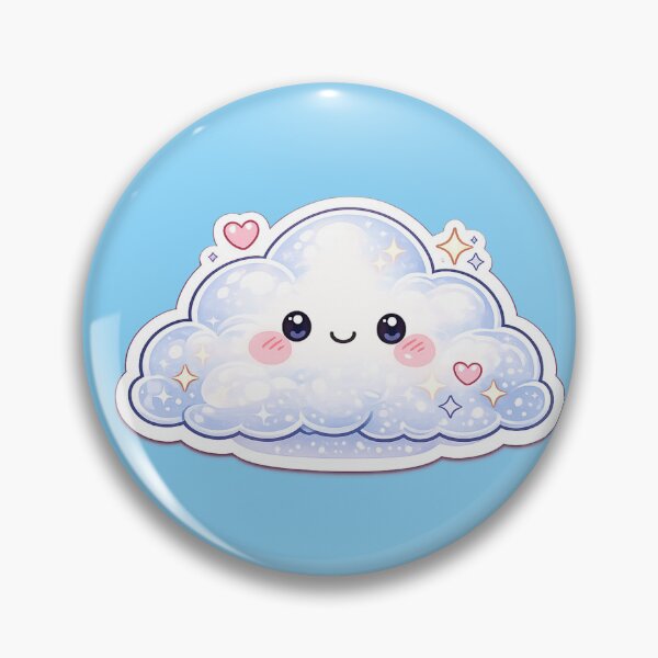 Item preview, Cute Kawaii Blue Cloud Sticker designed and sold by Christiana-Art.