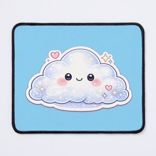 Item preview, Cute Kawaii Blue Cloud Sticker designed and sold by Christiana-Art.