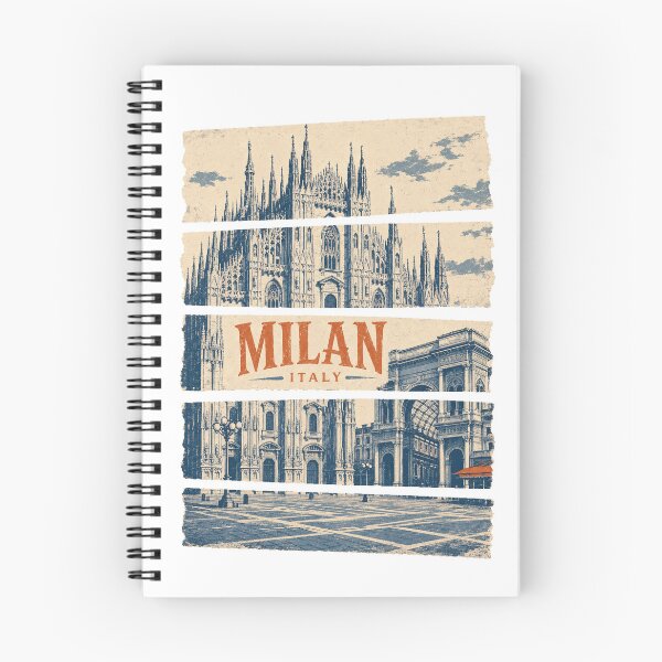 Item preview, Retro Milan Landmark Illustration designed and sold by VisualArtsOasis.