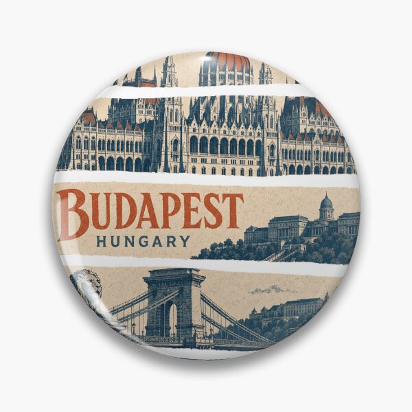 Item preview, Retro Budapest Travel Illustration designed and sold by VisualArtsOasis.