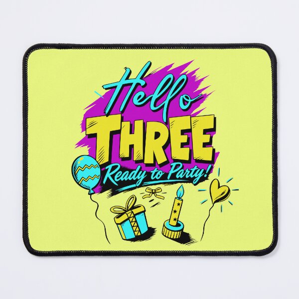Item preview, Hello Three 3rd Birthday Party Apparel Toddler Bodysuit designed and sold by illeN-Art-World.