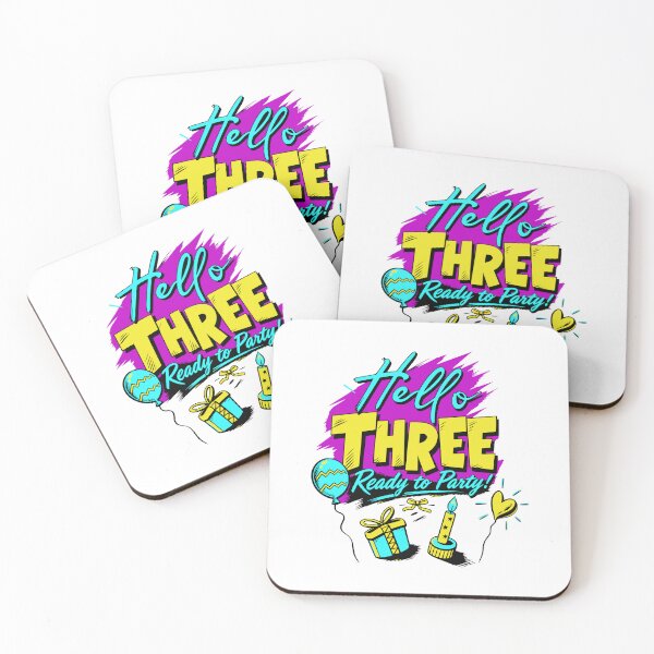Item preview, Hello Three 3rd Birthday Party Apparel Toddler Bodysuit designed and sold by illeN-Art-World.