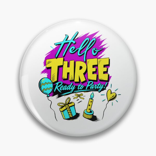 Item preview, Hello Three 3rd Birthday Party Apparel Toddler Bodysuit designed and sold by illeN-Art-World.