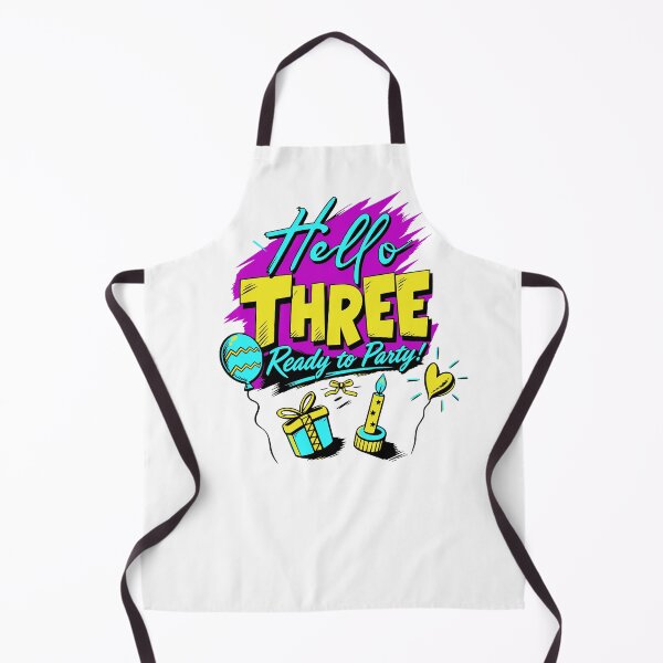Item preview, Hello Three 3rd Birthday Party Apparel Toddler Bodysuit designed and sold by illeN-Art-World.
