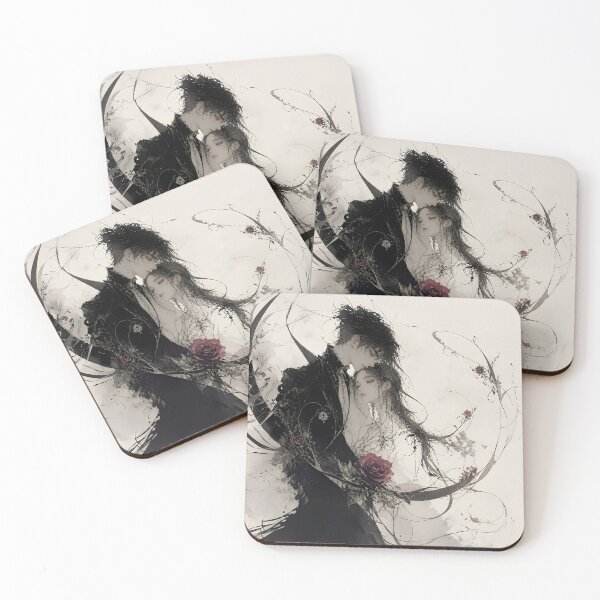 Item preview, Lovers among dark vines and roses designed and sold by Marcu Ioachim.