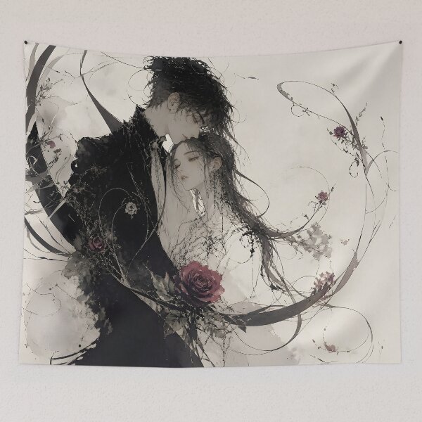 Item preview, Lovers among dark vines and roses designed and sold by Marcu Ioachim.