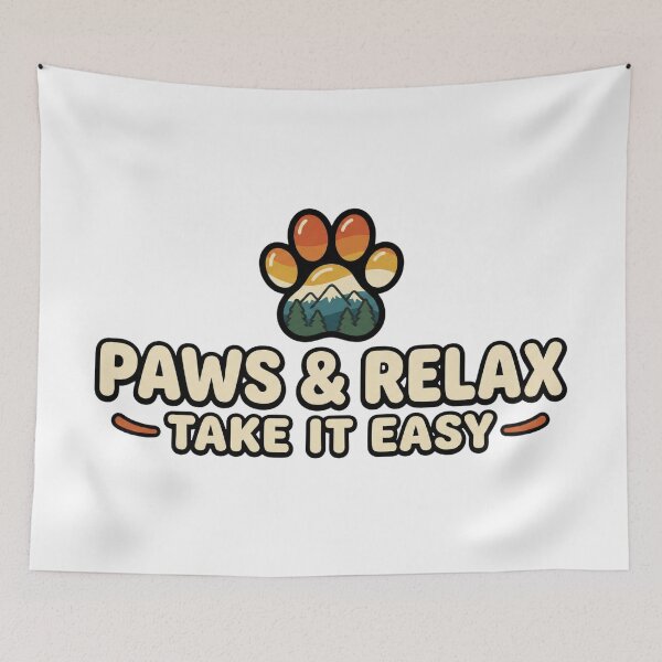 Item preview, funny paws and relax take it easy clipart mountain dog lover designed and sold by ArtDesignTp.
