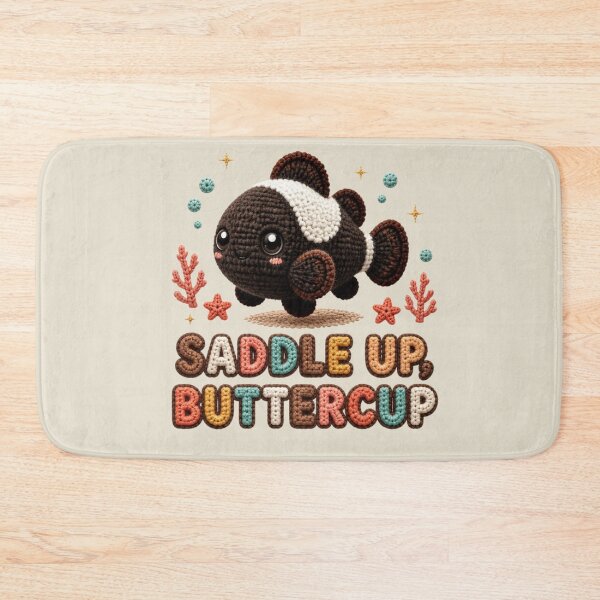 Item preview, Cute Crochet Saddleback Clownfish Saddle Up Buttercup Design designed and sold by Panom Suavichien.