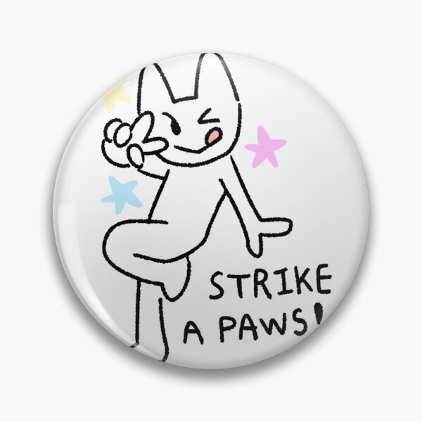 Item preview, Anime Cat Pose Sticker | “Strike a Paws!” | Cute Kawaii Cat Art | Funny Cat Meme for Cat Lovers designed and sold by lazydayz16.