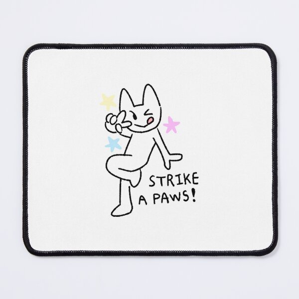 Item preview, Anime Cat Pose Sticker | “Strike a Paws!” | Cute Kawaii Cat Art | Funny Cat Meme for Cat Lovers designed and sold by lazydayz16.