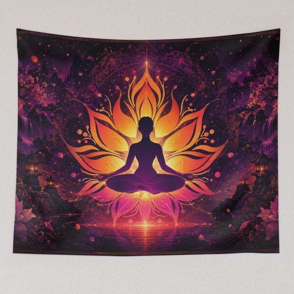 Item preview, Radiant Lotus Meditation: A Journey to Inner Peace designed and sold by Fei Long Design Hub.