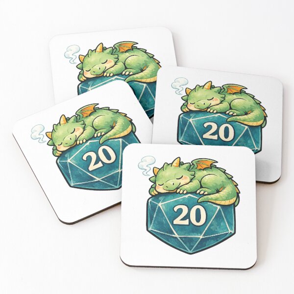 Item preview, Sleepy Baby Dragon Napping on d20 Dice designed and sold by eignvalue.