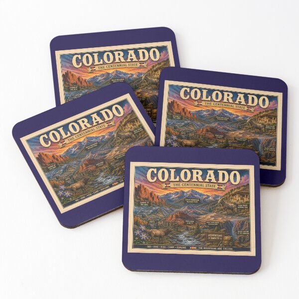Item preview, Colorado Scenic State Illustration | Rocky Mountain National Park | Colorado Wall Art designed and sold by Swanny's Custom T-shirt and Gift Designs.