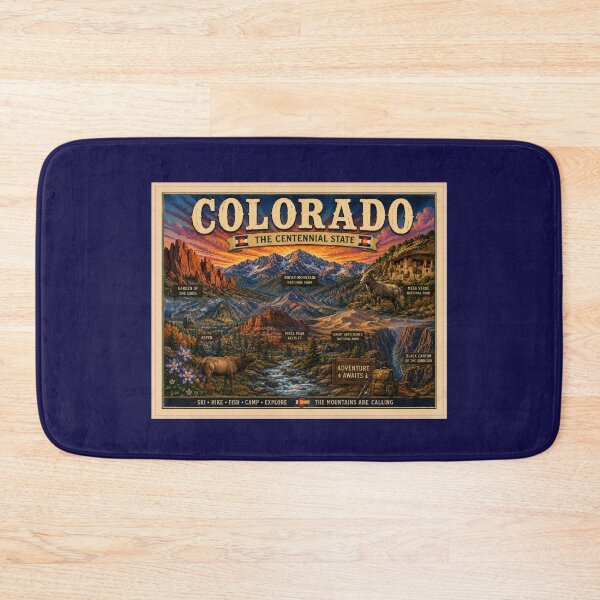 Item preview, Colorado Scenic State Illustration | Rocky Mountain National Park | Colorado Wall Art designed and sold by Swanny's Custom T-shirt and Gift Designs.