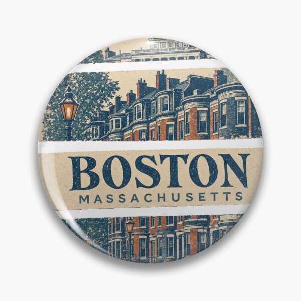 Item preview, Retro Boston Landmark Illustration designed and sold by VisualArtsOasis.