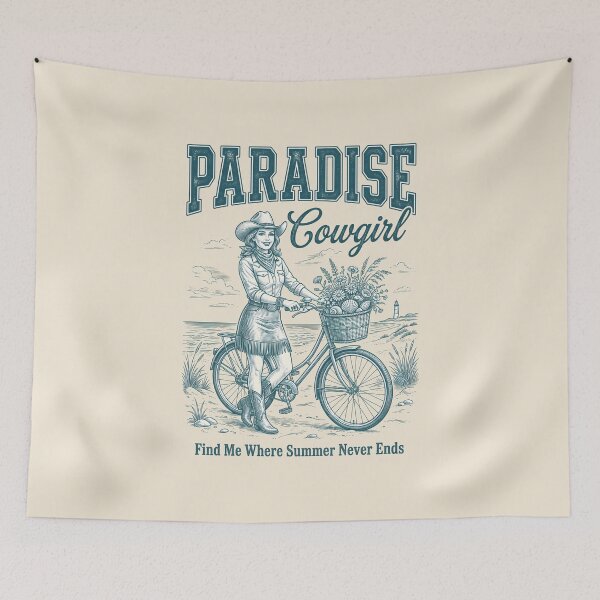 Item preview, Paradise Cowgirl – Coastal Cowgirl Beach Bicycle Design designed and sold by Sea Gem.