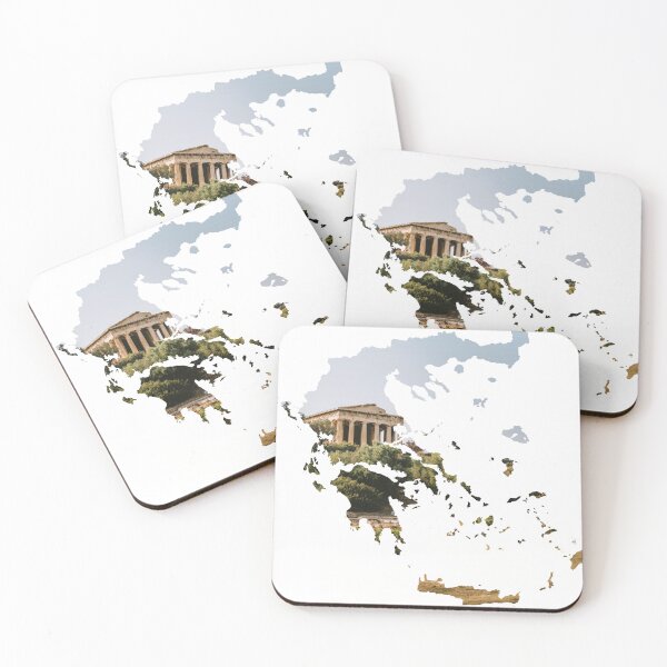 Item preview, Copy of Erechtheion Acropolis Athens Greece MTemple of Hephaestus Ancient Agora Athens Greece Map Silhouetteap Silhouette designed and sold by Maroan93.