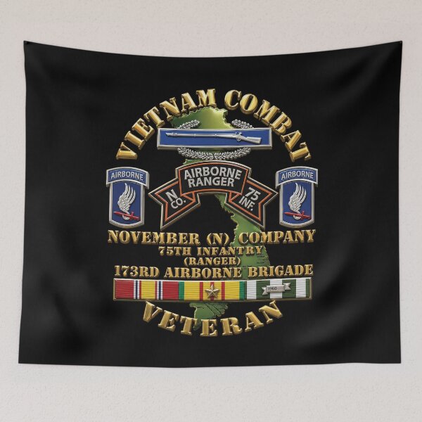 Item preview, Army - Vietnam Combat Vet - N Co 75th Infantry (Ranger) - 173rd Airborne Bde SSI - 3D - Enhanced designed and sold by Military Insignia Products.