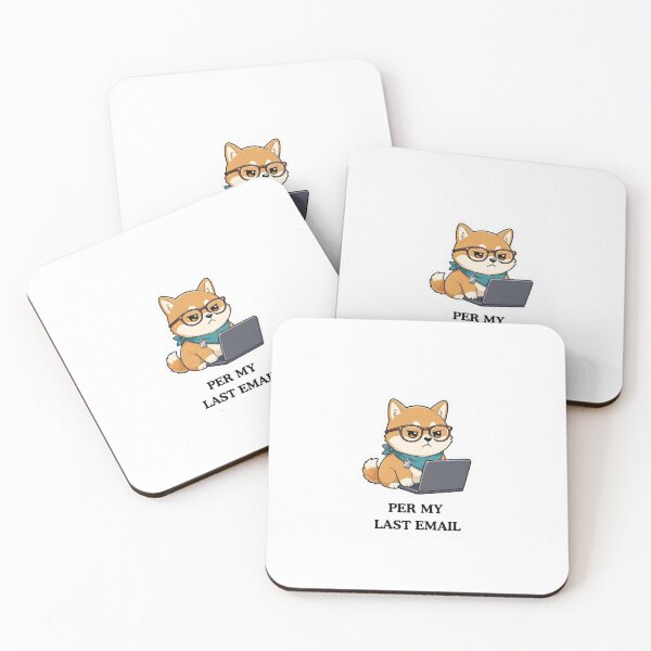 Item preview, Per My Last Email Funny Shiba Inu Dog Office Sticker designed and sold by crazyhome.