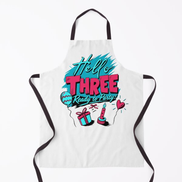 Item preview, Hello Three Ready to Party Vibrant 3 Year Old Celebration designed and sold by illeN-Art-World.