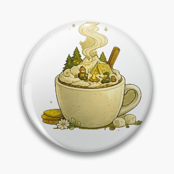 Item preview, Cozy Marshmallow Campfire Hot Chocolate Illustration designed and sold by Velnox.co.
